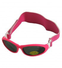 Idol Eyes Baby Wrapz Sunglasses Rubber Frame With Headband - Pink