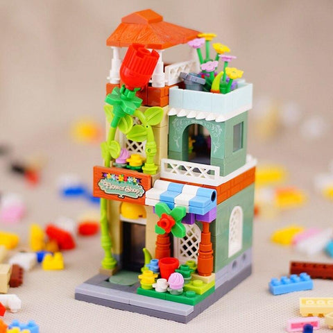 Flower Shop | LOZ Mini Block Building Bricks Set Mini Street for Ages 10+