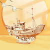 Fishing Ship | ROKR 3D Wooden Puzzle TG308 Wooden Model Ship Hand-Made Craft Gift & Decoration