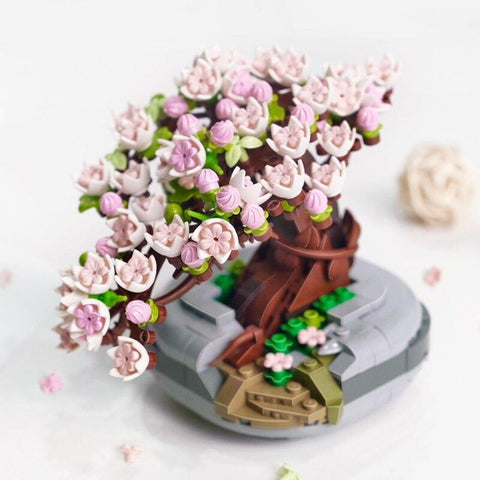 Sakura Cherry Blossom Bonsai | LOZ Mini Block Building Bricks Set Enternal Flower for Ages 10+