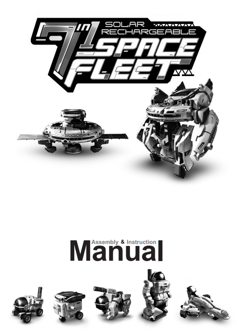 FREE Download 7 in 1 Solar Rechargeable Space Fleet Instruction manual