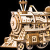 Wooden Mechanical Gears Robotime 3D Puzzle DIY Movement Assembled Wooden Jointed Locomotive Model