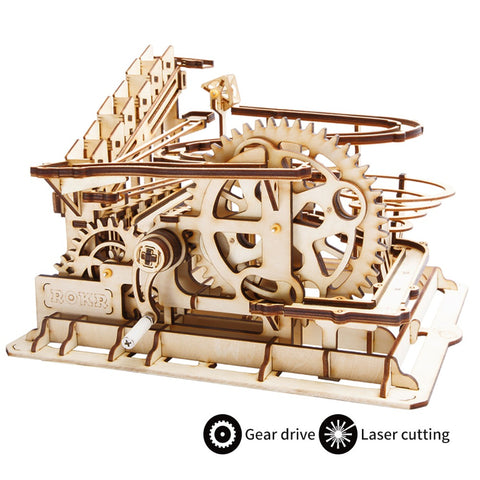 Wooden Mechanical Gears- 3D Wooden Puzzle Games Popular Children Educational Model Building Kits marble run construction